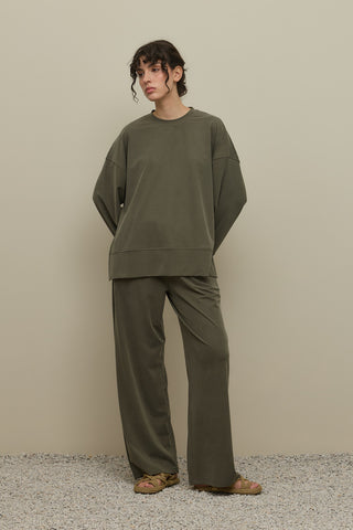 Tencel Modal Palazzo Takım Küf Yeşili