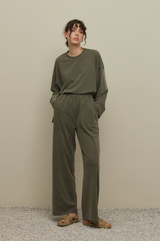 Tencel Modal Palazzo Takım Küf Yeşili