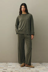 Tencel Modal Palazzo Takım Küf Yeşili