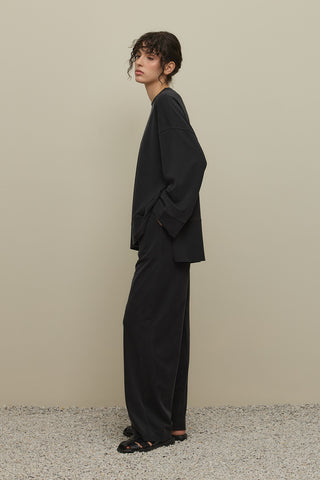 Tencel Modal Palazzo Takım Siyah