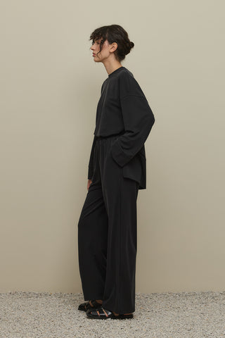 Tencel Modal Palazzo Takım Siyah