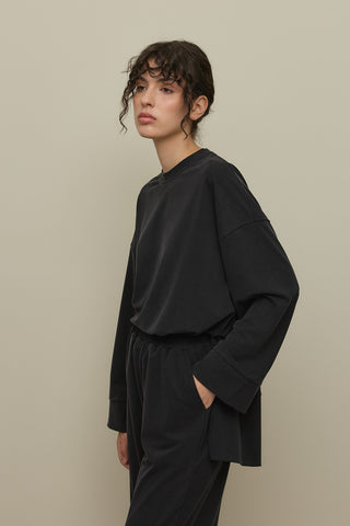 Tencel Modal Palazzo Takım Siyah