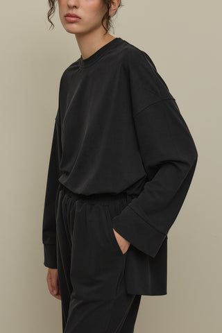 Tencel Modal Palazzo Takım Siyah