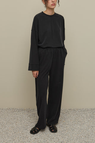 Tencel Modal Palazzo Takım Siyah