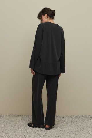 Tencel Modal Palazzo Takım Siyah