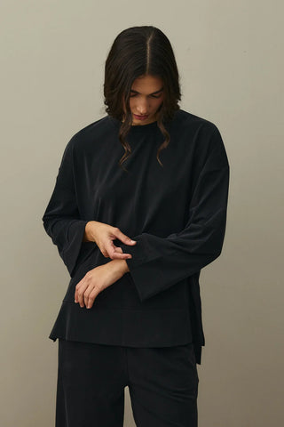 Tencel Modal Palazzo Suit Black