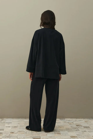 Tencel Modal Palazzo Suit Black