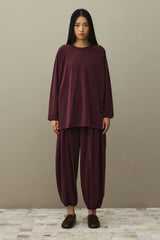 Tencel Pike Takım Bordo