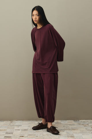 Tencel Pike Takım Bordo