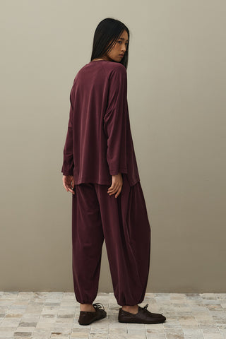 Tencel Pike Takım Bordo