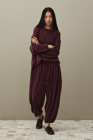 Tencel Pike Takım Bordo