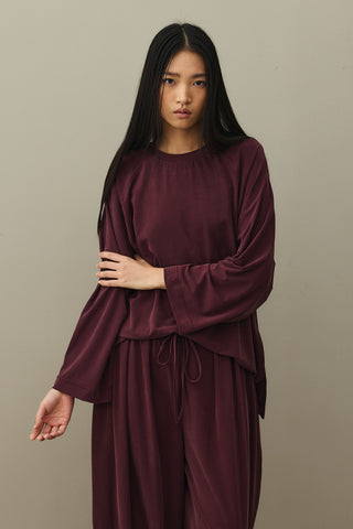 Tencel Pike Takım Bordo