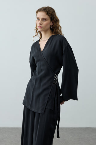 Tensel Kimono Takım Siyah