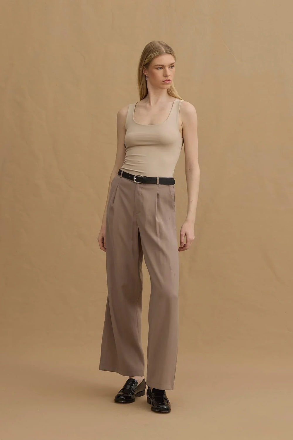 Tencel Palazzo Trousers Mink