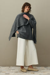 Tiftik Karışımlı Atkılı Kazak Antrasit