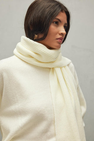 Tiftik Karışımlı Atkılı Kazak Ekru - Fahhar Design