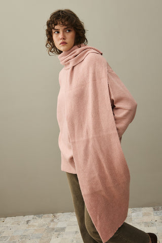 Tiftik Karışımlı Atkılı Kazak Pembe