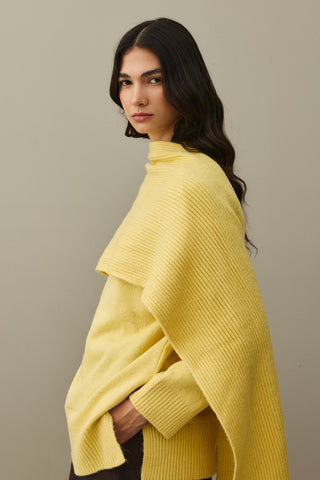 Tiftik Karışımlı Atkılı Kazak Sarı