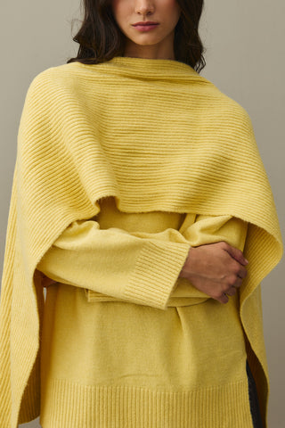 Tiftik Karışımlı Atkılı Kazak Sarı