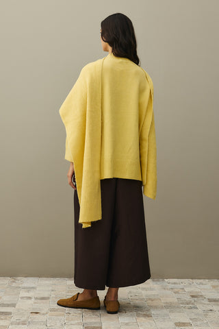 Tiftik Karışımlı Atkılı Kazak Sarı