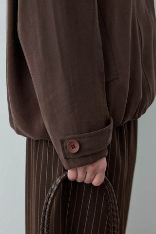 Trabilla Tensel Ceket Kahverengi