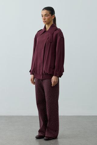 Trabilla Tensel Ceket Mürdüm