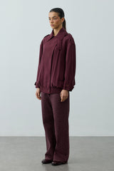 Trabilla Tensel Ceket Mürdüm