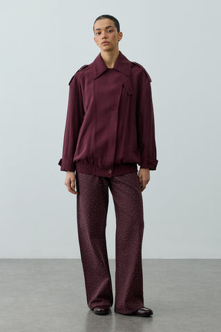 Trabilla Tensel Ceket Mürdüm