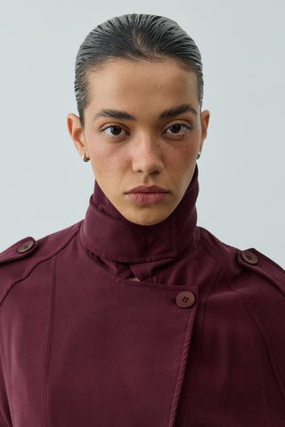 Trabilla Tensel Ceket Mürdüm