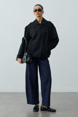 Trabilla Tensel Ceket Siyah