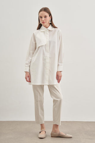 Trenç Gömlek Ekru - Fahhar Design