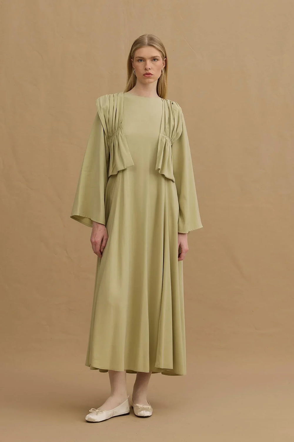 Pale Tencel Dress Light Green
