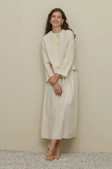 Uzun Kollu Basic Keten Üst Naturel