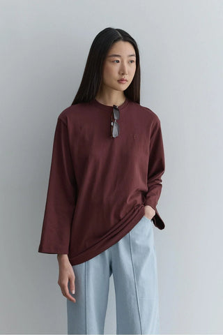 Uzun Kollu Basic Sweat Bordo - Fahhar Design