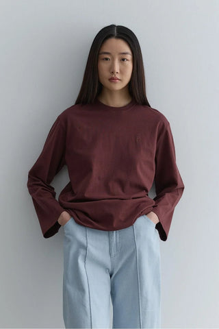 Uzun Kollu Basic Sweat Bordo - Fahhar Design
