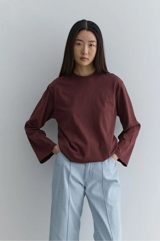 Uzun Kollu Basic Sweat Bordo - Fahhar Design