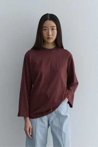 Uzun Kollu Basic Sweat Bordo - Fahhar Design