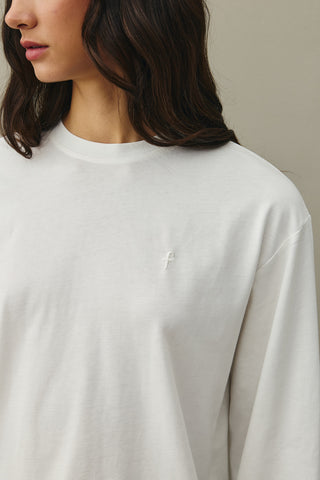 Uzun Kollu Basic Sweat Ekru