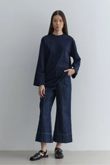 Uzun Kollu Basic Sweat Lacivert