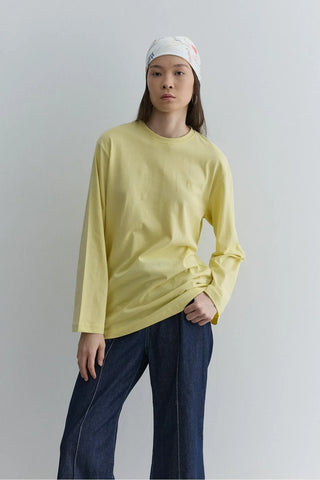Uzun Kollu Basic Sweat Sarı - Fahhar Design