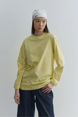Uzun Kollu Basic Sweat Sarı - Fahhar Design
