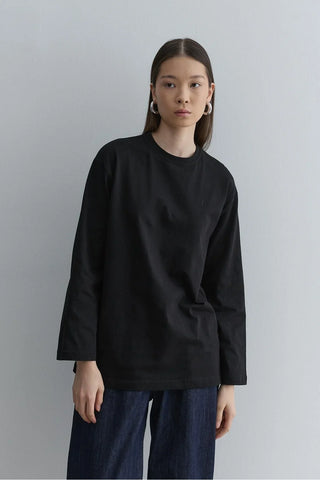 Uzun Kollu Basic Sweat Siyah - Fahhar Design
