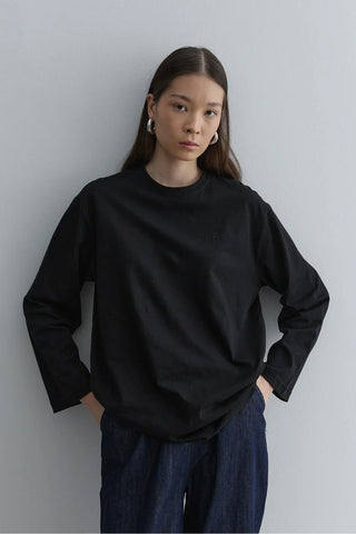 Uzun Kollu Basic Sweat Siyah - Fahhar Design