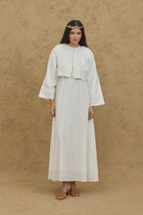 Voile Jacket Dress Suit Ecru