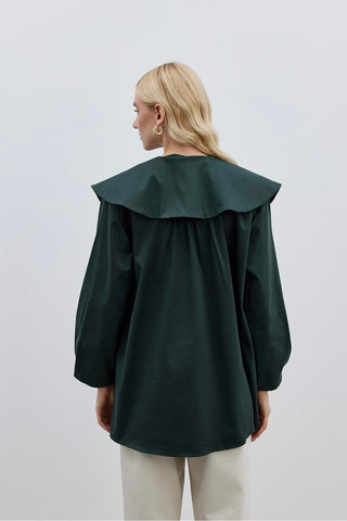 Yakalı Gömlek Ceket Yeşil - Fahhar Design