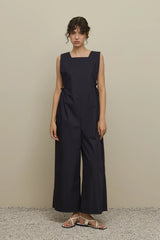 Yan Büzgülü Tulum Lacivert