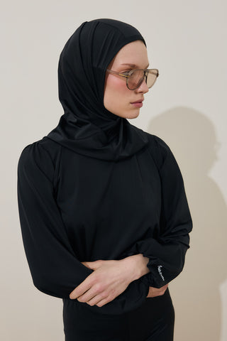 Yanları Pileli Yüzücü Bone Siyah
