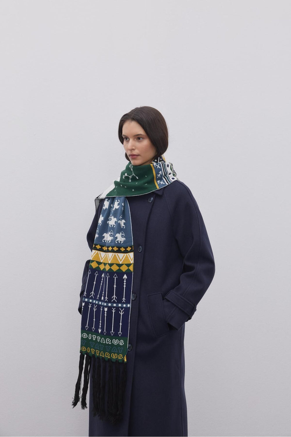 Sagittarius Themed Knitted Long Scarf Pattern
