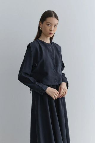Yelekli Elbise Lacivert - Fahhar Design