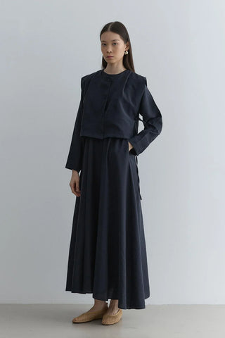 Yelekli Elbise Lacivert - Fahhar Design